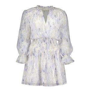 bishop + young Women's Marmont Boho Dress In Peri Botanical Print Size Small NWT